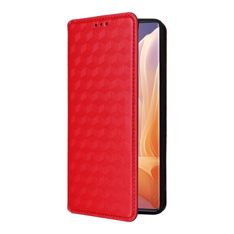 For Motorola Moto G85 5G / S50 Neo 5G Cubic Grid Texture Flip Leather Phone Case