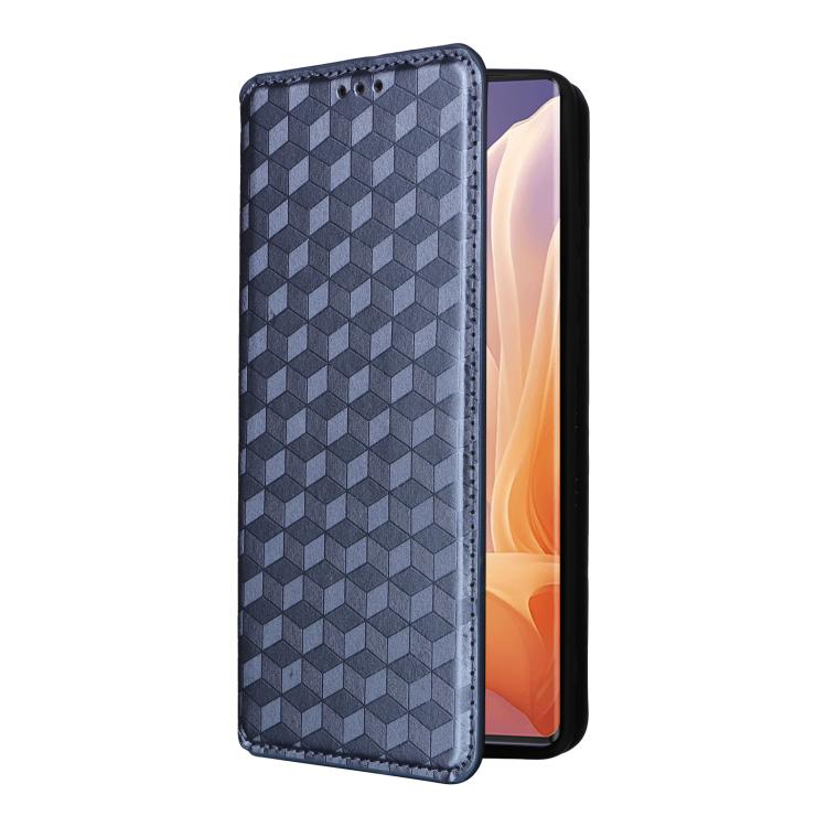 For Motorola Moto G85 5G / S50 Neo 5G Cubic Grid Texture Flip Leather Phone Case