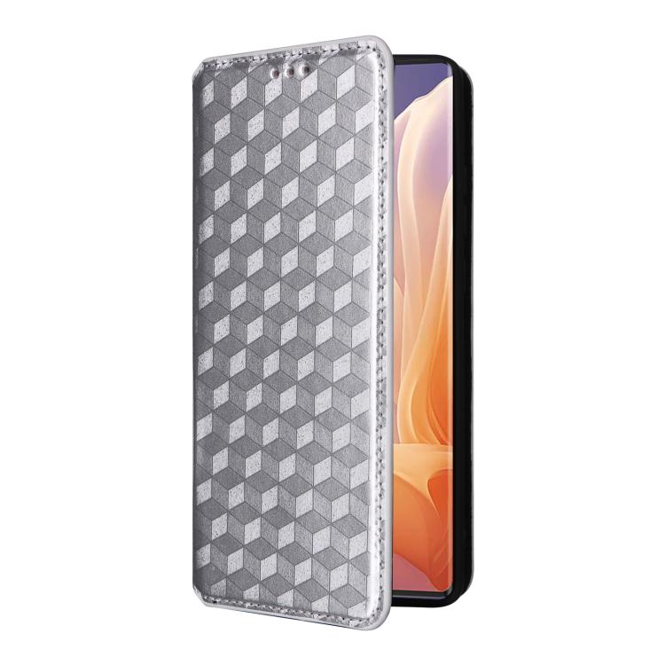 For Motorola Moto G85 5G / S50 Neo 5G Cubic Grid Texture Flip Leather Phone Case