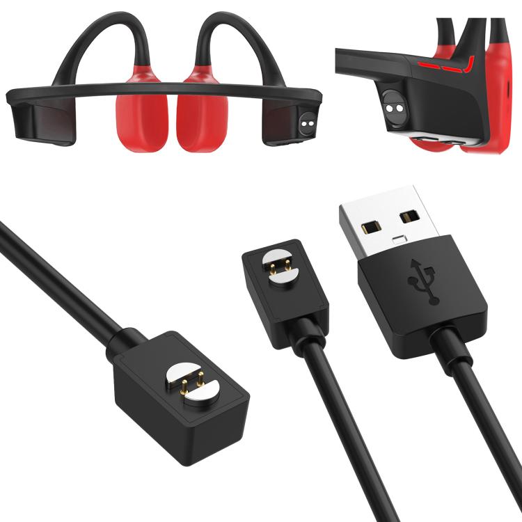 For Suunto Sonic / Suunto Wing xDfind USB Port Magnetic Charging Cable, Length: 1m - Black