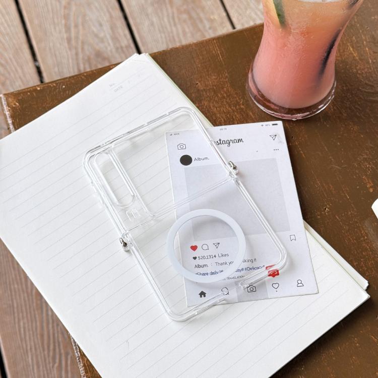 For Huawei Pura X PC Transparent Side Buckle MagSafe Shockproof Phone Case