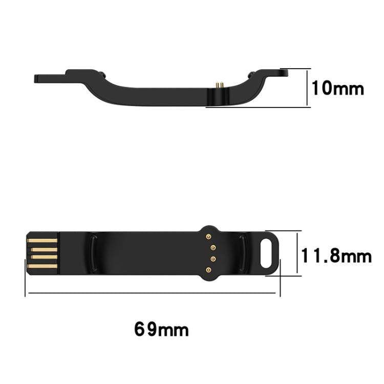For Polar Unite xDfind Portable Watch Mini Magnetic Charger - Black