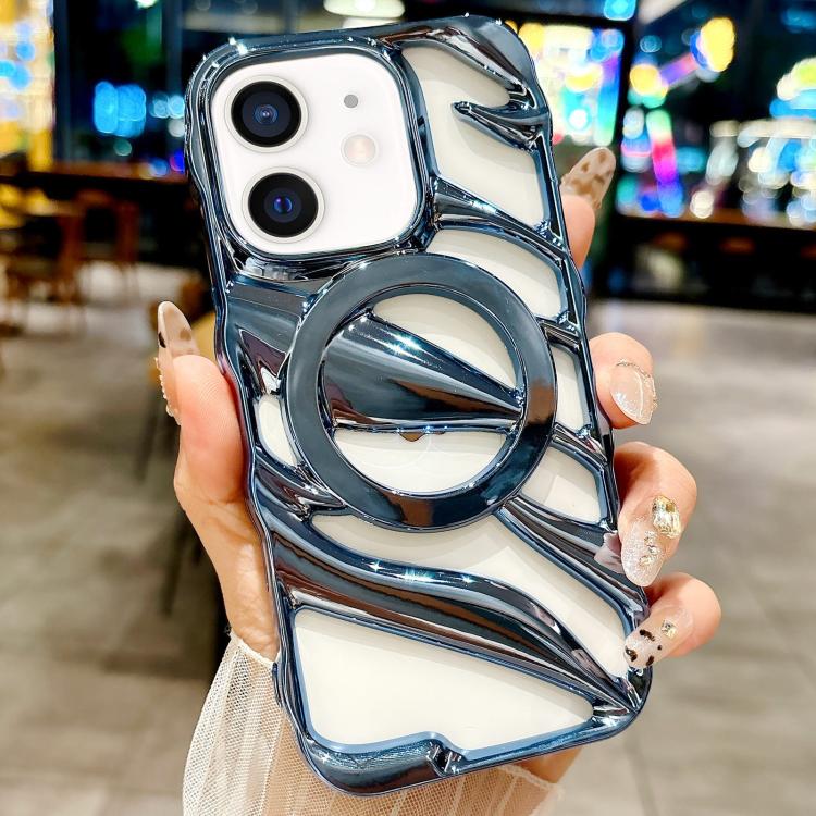 For iPhone 11 Cooling Hollow Electroplating TPU MagSafe Phone Case