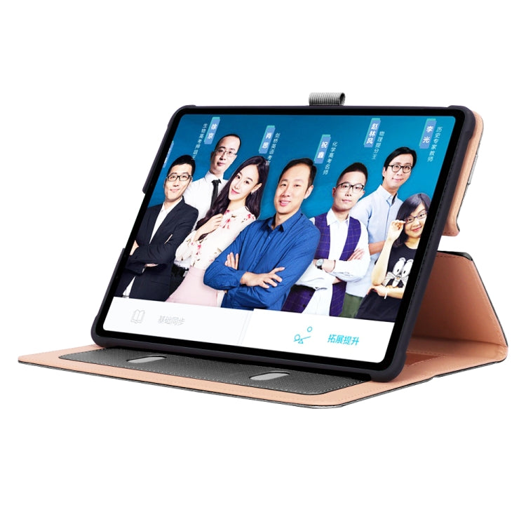 For BBK S5 Pro 11 inch (2020) Carbon Fiber Texture Horizontal Flip Leather Case with Holder & Card Slot & Hand Strap