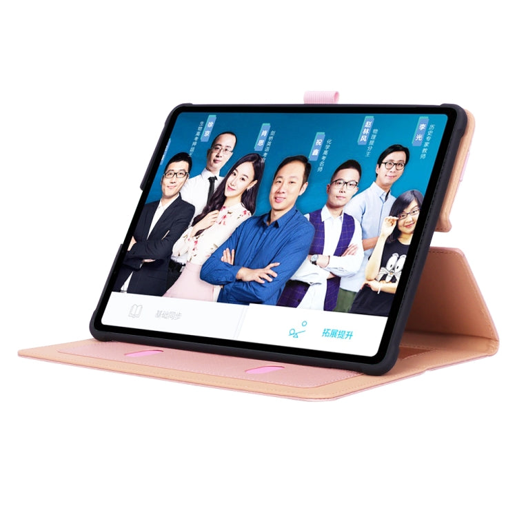 For BBK S5 Pro 11 inch (2020) Carbon Fiber Texture Horizontal Flip Leather Case with Holder & Card Slot & Hand Strap