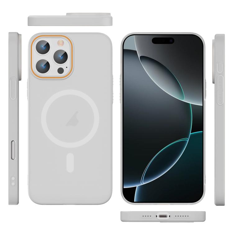 For iPhone 16 Pro Max Translucent Frosted Skin PC MagSafe Phone Case