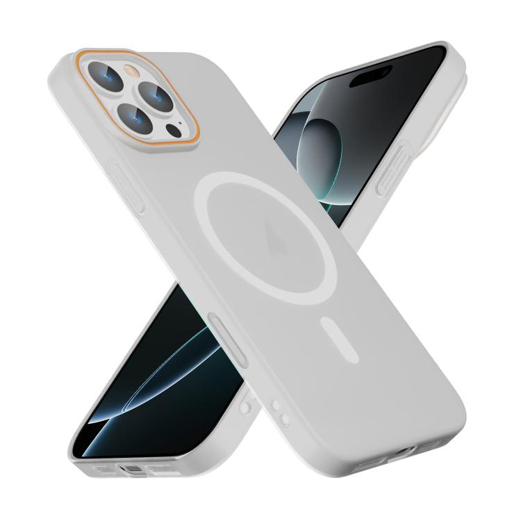 For iPhone 16 Pro Max Translucent Frosted Skin PC MagSafe Phone Case