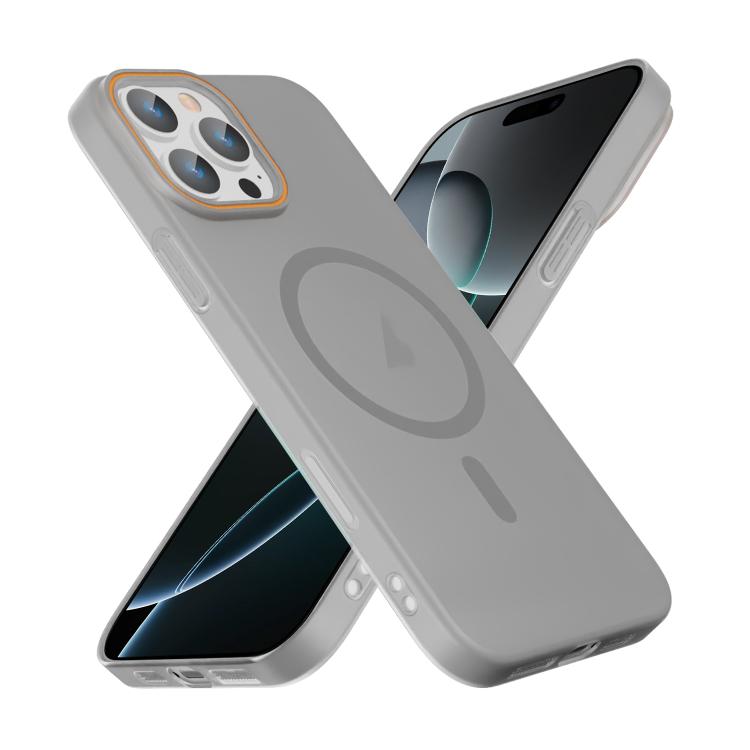 For iPhone 16 Pro Translucent Frosted Skin PC MagSafe Phone Case