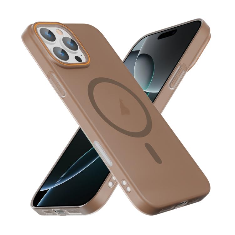 For iPhone 16 Pro Translucent Frosted Skin PC MagSafe Phone Case