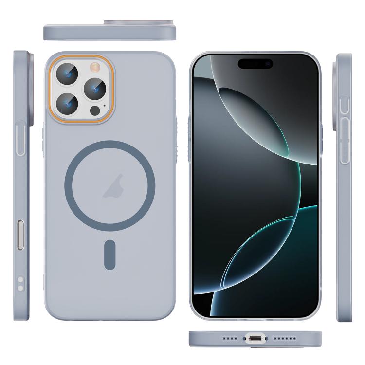 For iPhone 16 Pro Translucent Frosted Skin PC MagSafe Phone Case