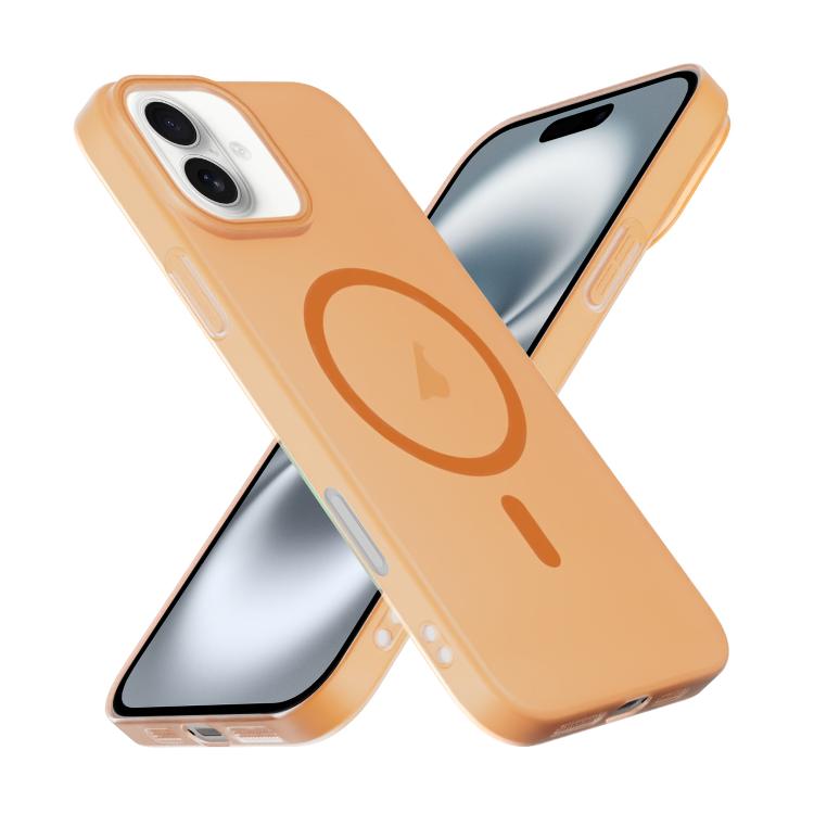 For iPhone 16 Plus Translucent Frosted Skin PC MagSafe Phone Case