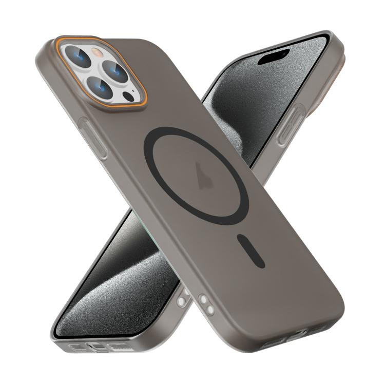 For iPhone 15 Pro Max Translucent Frosted Skin PC MagSafe Phone Case