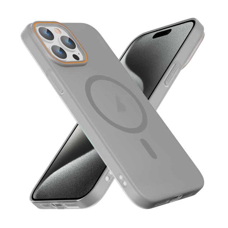 For iPhone 15 Pro Max Translucent Frosted Skin PC MagSafe Phone Case