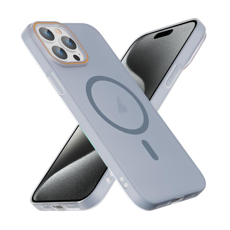 For iPhone 15 Pro Max Translucent Frosted Skin PC MagSafe Phone Case