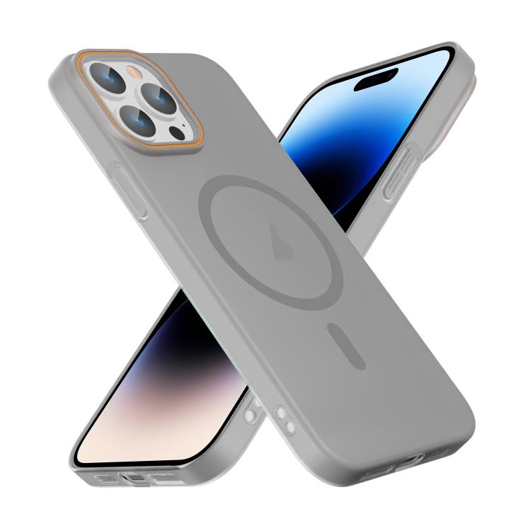 For iPhone 14 Pro Translucent Frosted Skin PC MagSafe Phone Case
