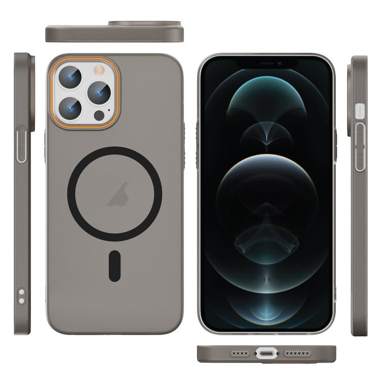 For iPhone 12 Pro Max Translucent Frosted Skin PC MagSafe Phone Case