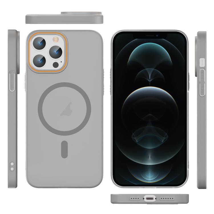 For iPhone 12 Pro Max Translucent Frosted Skin PC MagSafe Phone Case