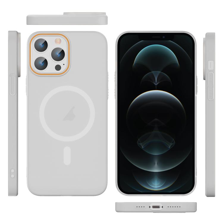 For iPhone 12 Pro Max Translucent Frosted Skin PC MagSafe Phone Case