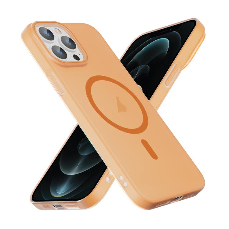 For iPhone 12 Pro Max Translucent Frosted Skin PC MagSafe Phone Case