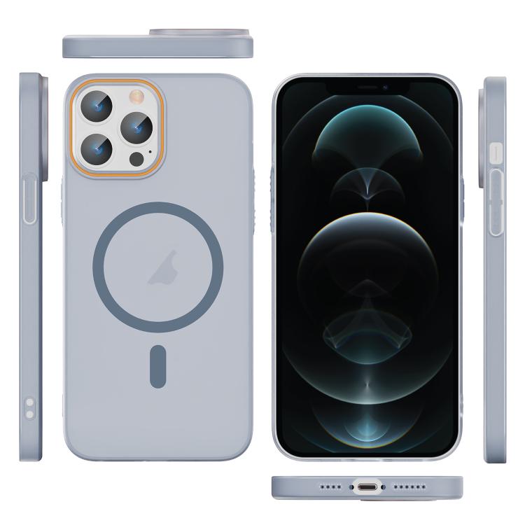 For iPhone 12 Pro Max Translucent Frosted Skin PC MagSafe Phone Case