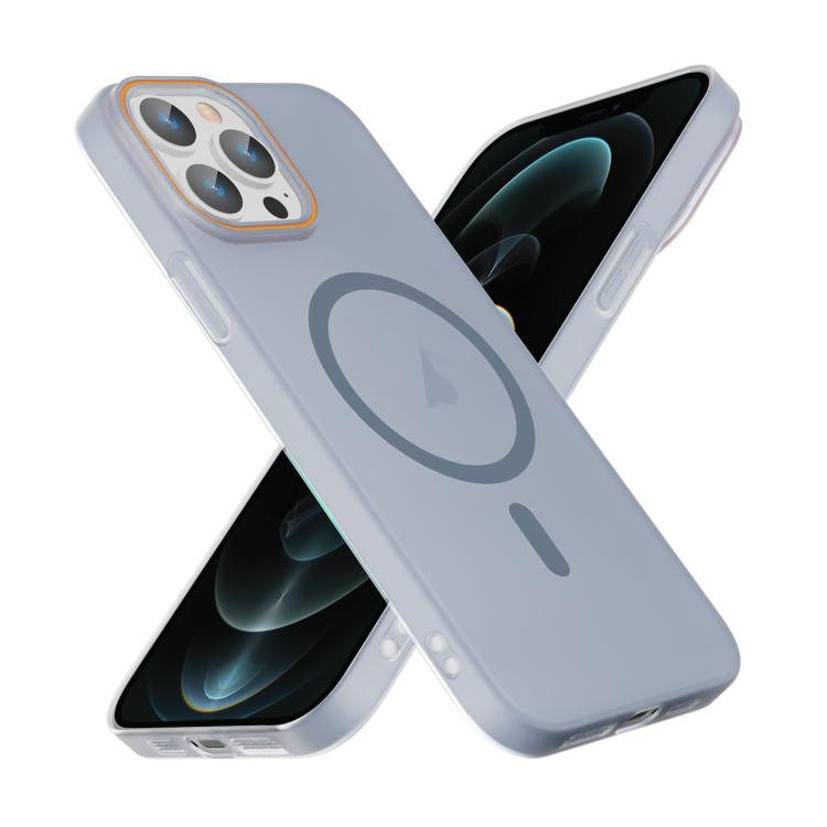 For iPhone 12 Pro Max Translucent Frosted Skin PC MagSafe Phone Case