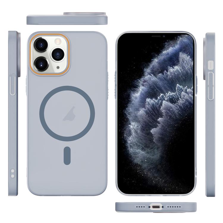 For iPhone 11 Pro Max Translucent Frosted Skin PC MagSafe Phone Case