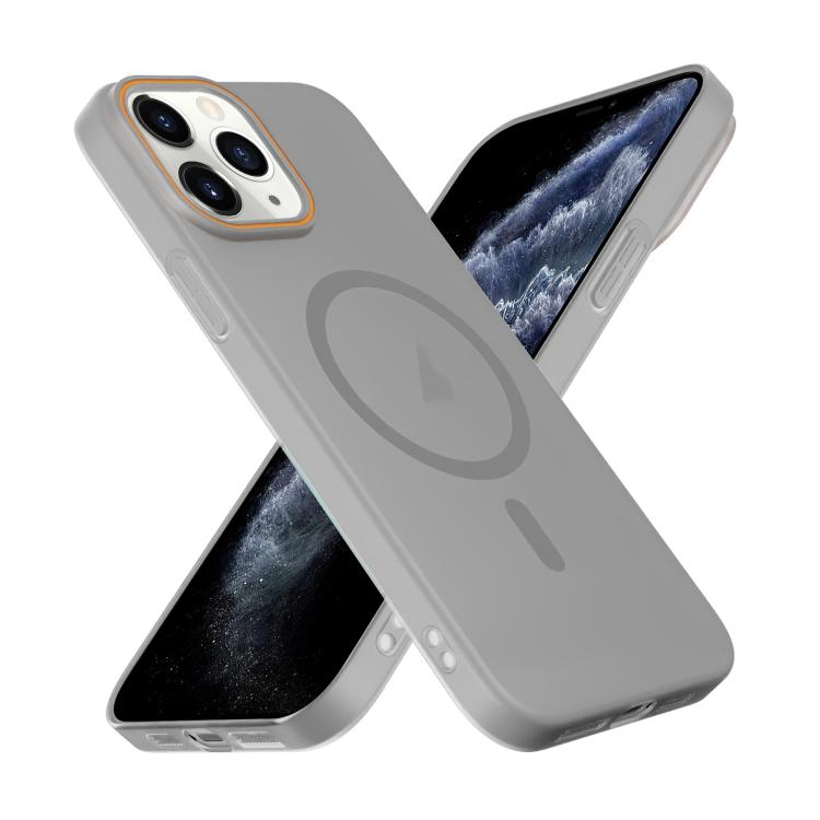 For iPhone 11 Pro Translucent Frosted Skin PC MagSafe Phone Case
