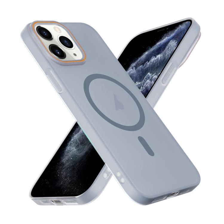 For iPhone 11 Pro Translucent Frosted Skin PC MagSafe Phone Case