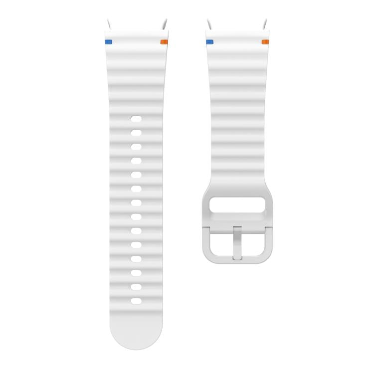 For Samsung Galaxy Watch FE / 7 / 6 / 5 / 4 xDfind Wavy Grain Stitched Colorful Buckle Silicone Watch Band