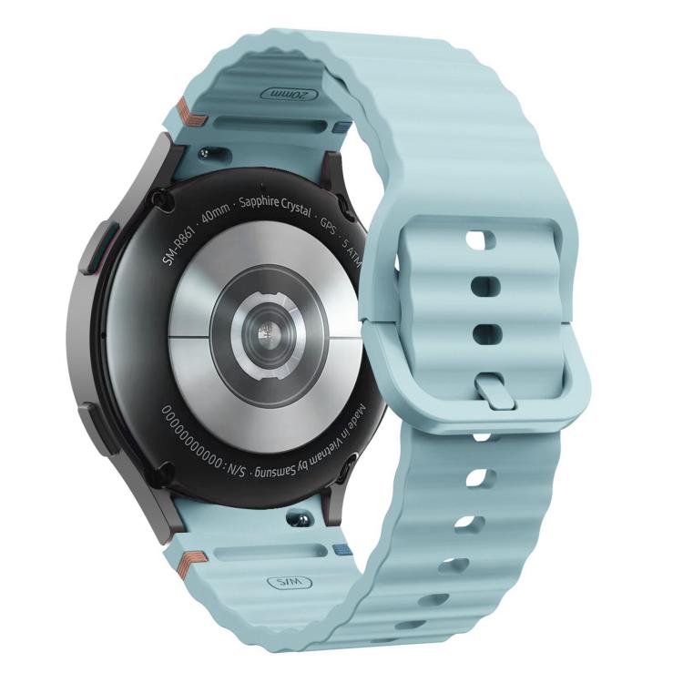 For Samsung Galaxy Watch FE / 7 / 6 / 5 / 4 xDfind Wavy Grain Stitched Colorful Buckle Silicone Watch Band