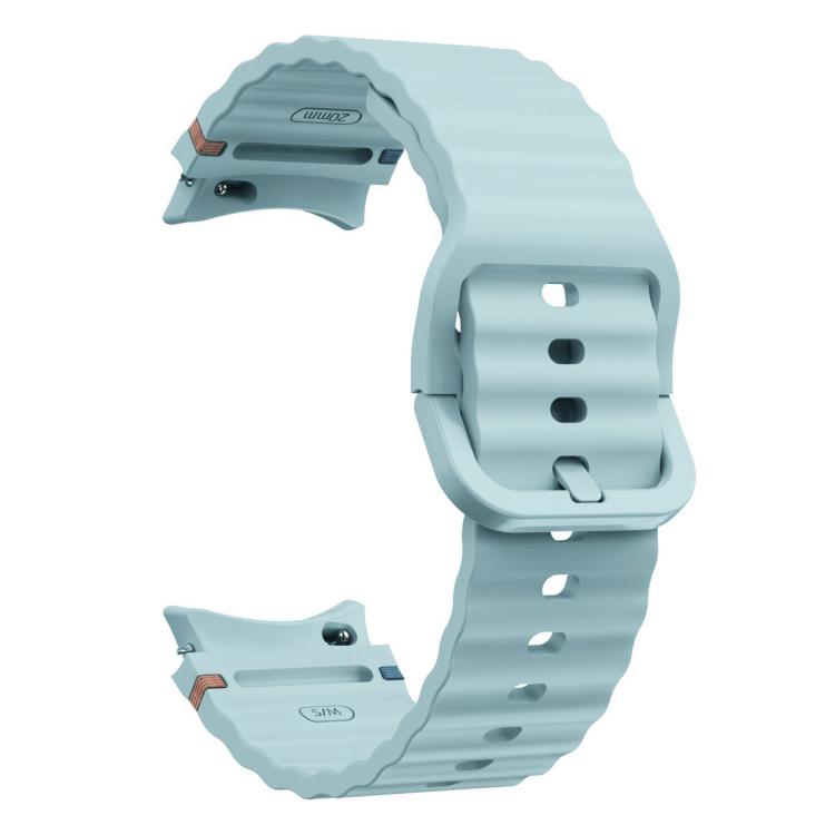 For Samsung Galaxy Watch FE / 7 / 6 / 5 / 4 xDfind Wavy Grain Stitched Colorful Buckle Silicone Watch Band