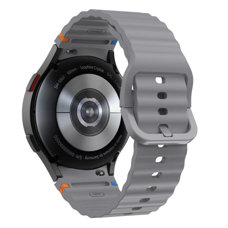 For Samsung Galaxy Watch FE / 7 / 6 / 5 / 4 xDfind Wavy Grain Stitched Colorful Buckle Silicone Watch Band