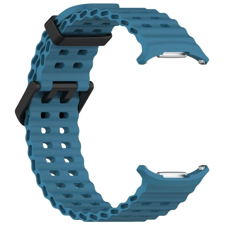 For Samsung Galaxy Watch Ultra 47mm / Ultra 2025 xDfind Ocean Hole Dual Buckle Silicone Watch Band