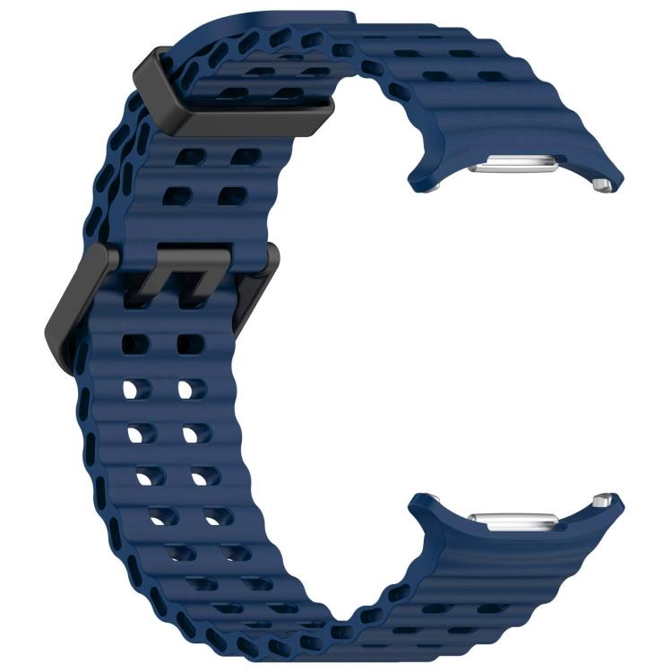 For Samsung Galaxy Watch Ultra 47mm / Ultra 2025 xDfind Ocean Hole Dual Buckle Silicone Watch Band