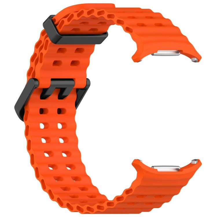 For Samsung Galaxy Watch Ultra 47mm / Ultra 2025 xDfind Ocean Hole Dual Buckle Silicone Watch Band