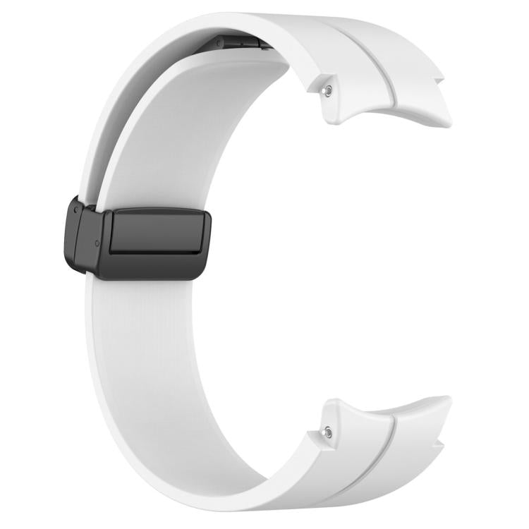 For Samsung Galaxy Watch7 / FE / 6 / 5 / 4 xDfind Fold Magnetic Black Buckle Silicone Watch Band