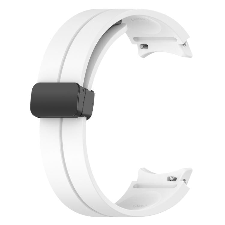 For Samsung Galaxy Watch7 / FE / 6 / 5 / 4 xDfind Fold Magnetic Black Buckle Silicone Watch Band