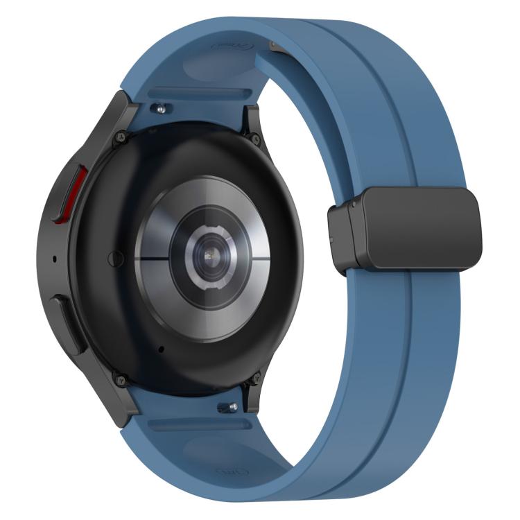 For Samsung Galaxy Watch7 / FE / 6 / 5 / 4 xDfind Fold Magnetic Black Buckle Silicone Watch Band