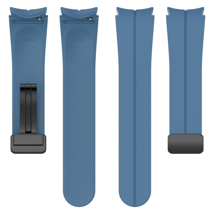 For Samsung Galaxy Watch7 / FE / 6 / 5 / 4 xDfind Fold Magnetic Black Buckle Silicone Watch Band