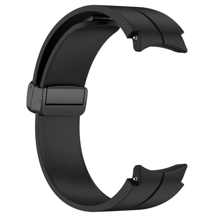 For Samsung Galaxy Watch7 / FE / 6 / 5 / 4 xDfind Fold Magnetic Black Buckle Silicone Watch Band