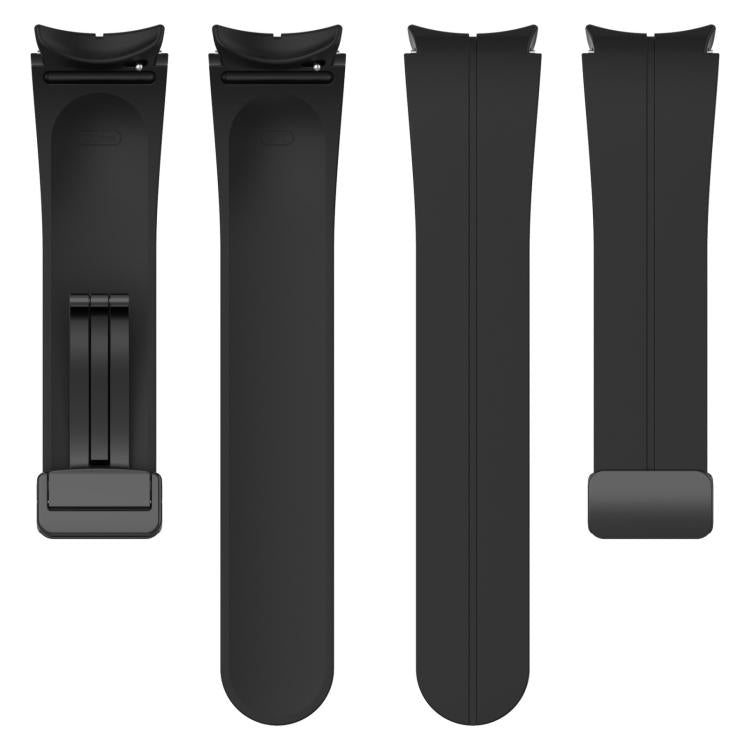 For Samsung Galaxy Watch7 / FE / 6 / 5 / 4 xDfind Fold Magnetic Black Buckle Silicone Watch Band