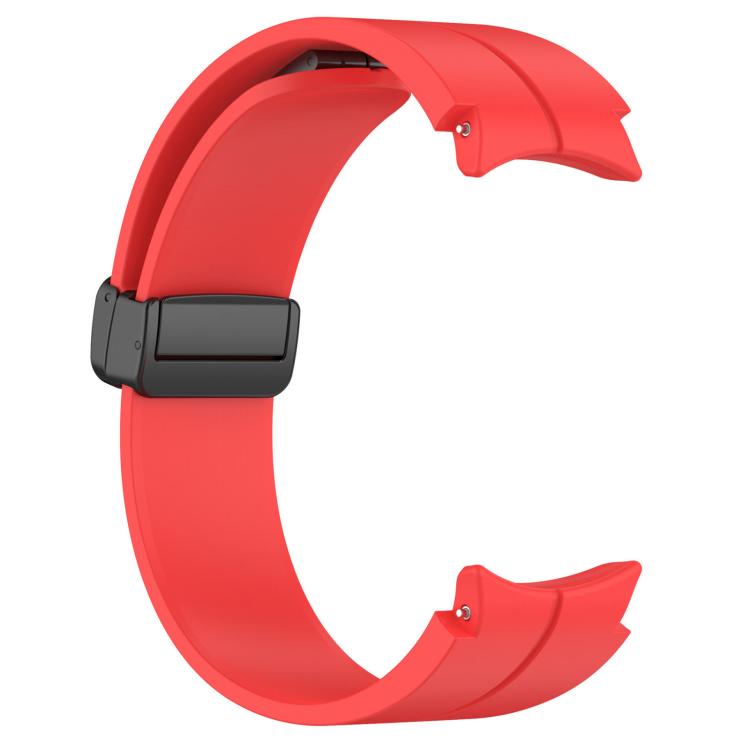 For Samsung Galaxy Watch7 / FE / 6 / 5 / 4 xDfind Fold Magnetic Black Buckle Silicone Watch Band