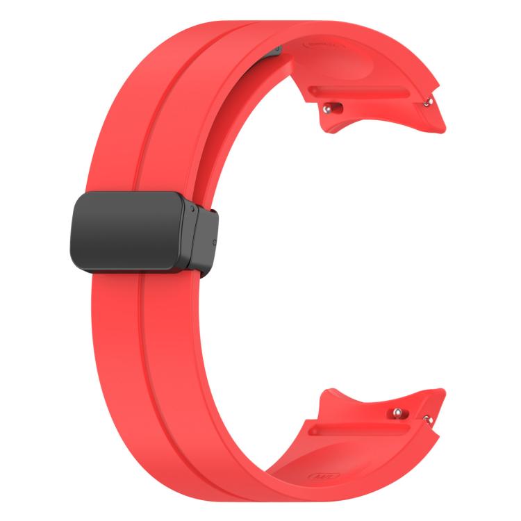 For Samsung Galaxy Watch7 / FE / 6 / 5 / 4 xDfind Fold Magnetic Black Buckle Silicone Watch Band