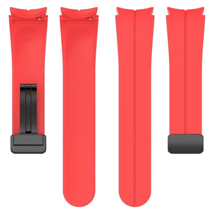 For Samsung Galaxy Watch7 / FE / 6 / 5 / 4 xDfind Fold Magnetic Black Buckle Silicone Watch Band