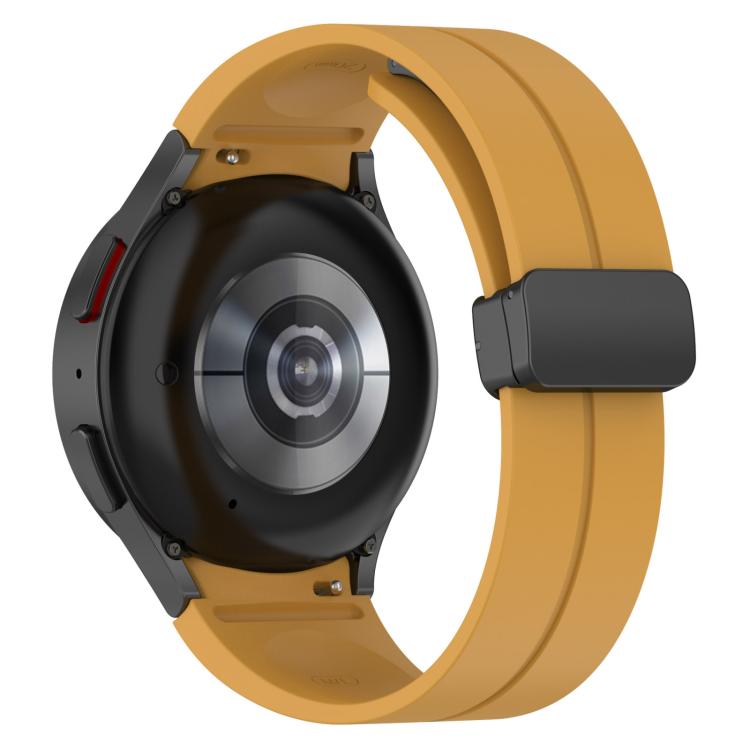 For Samsung Galaxy Watch7 / FE / 6 / 5 / 4 xDfind Fold Magnetic Black Buckle Silicone Watch Band