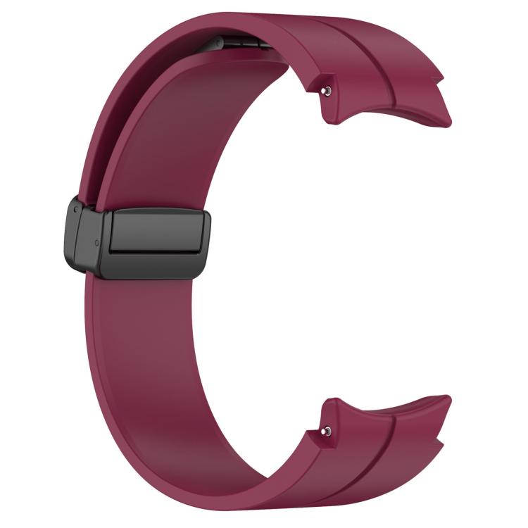 For Samsung Galaxy Watch7 / FE / 6 / 5 / 4 xDfind Fold Magnetic Black Buckle Silicone Watch Band