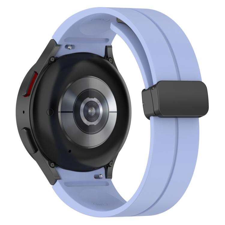 For Samsung Galaxy Watch7 / FE / 6 / 5 / 4 xDfind Fold Magnetic Black Buckle Silicone Watch Band