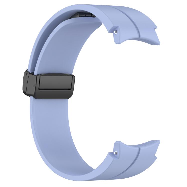 For Samsung Galaxy Watch7 / FE / 6 / 5 / 4 xDfind Fold Magnetic Black Buckle Silicone Watch Band