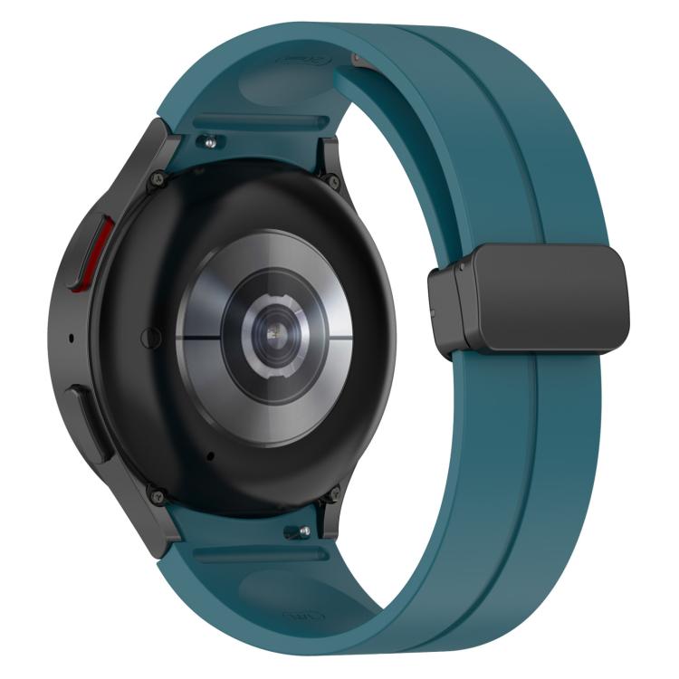 For Samsung Galaxy Watch7 / FE / 6 / 5 / 4 xDfind Fold Magnetic Black Buckle Silicone Watch Band