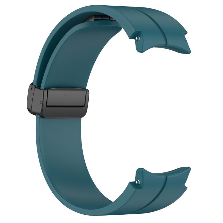 For Samsung Galaxy Watch7 / FE / 6 / 5 / 4 xDfind Fold Magnetic Black Buckle Silicone Watch Band